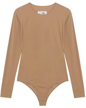MM6 by Maison Margiela Langärmeliger Body - Natur