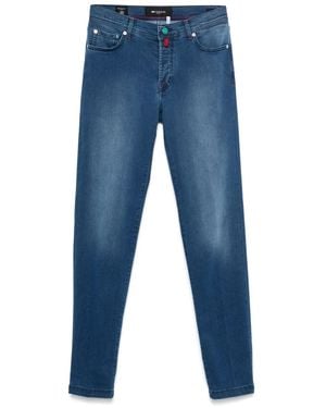 Kiton Logo-Patch Jeans - Blue