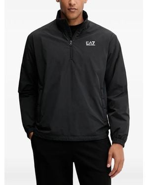 EA7 Logo-Print Jacket - Black
