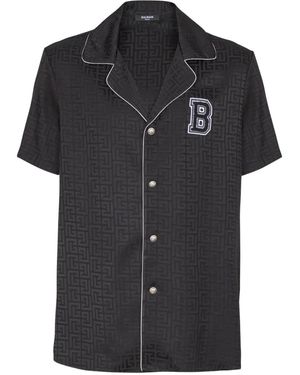 Balmain Varsity Pyjama Shirt - Black