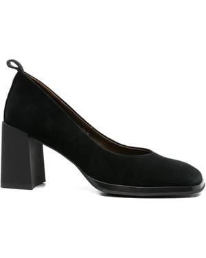 Linda Baumann Square-Toe Heeled Court Shoes - Black