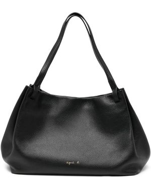 agnès b. Logo-Print Tote Bag - Black