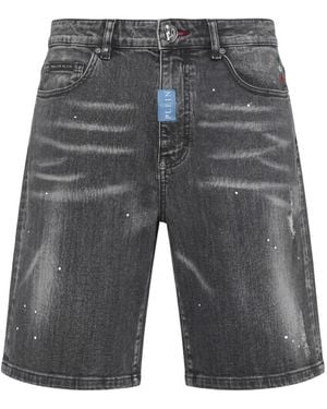 Philipp Plein Denim Formentera Shorts Basic - Grey