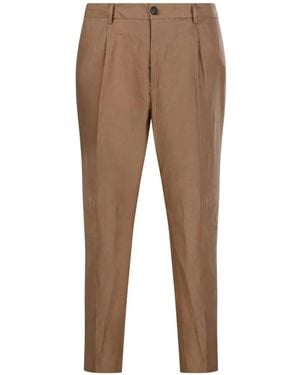 Entre Amis Pleated Trousers - Natural