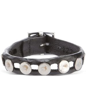 Orciani Studded Leather Bracelet - Grey