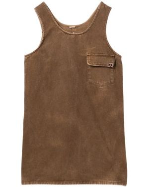 AAPE BY A BATHING AP Logo-Embroidered Sleeveless Dress - Brown