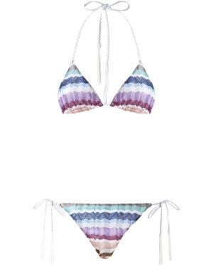 Missoni Bikini De Punto En Zigzag - Blanco