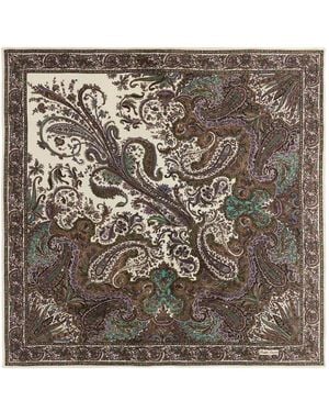 Ralph Lauren Foulard En Crêpe De Chine À Motif Cachemire - Metallic