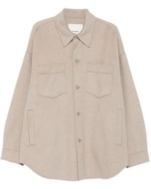 Nanushka Martin Patch-Pocket Overshirt - Natural