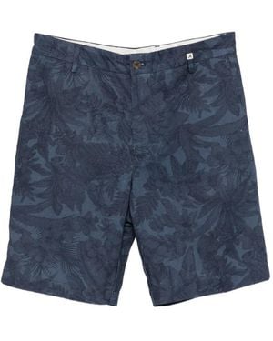 Myths Short À Fleurs En Jacquard - Blue