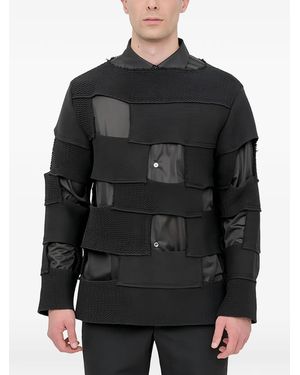 Comme des Garçons Patchwork Cut-Out Jumper - Black