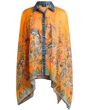 Etro Flared Print Blouse - Orange