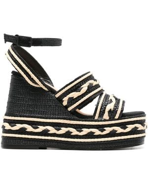 Castañer Fermina/198 145Mm Wedge Espadrilles - Black