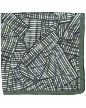 ZEGNA Patterned-Print Scarf - Green