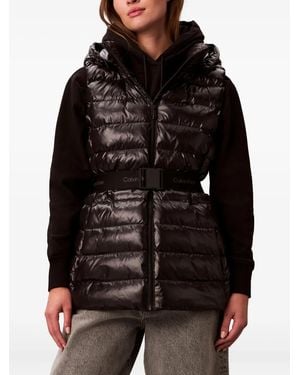 Calvin Klein Hooded Belted Gilet - Black
