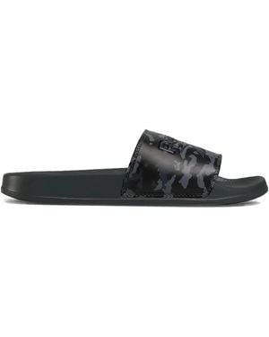 Reebok Camo-Print Slides - Black