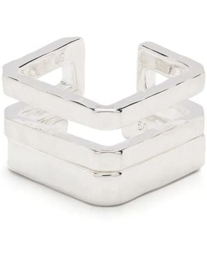 Zadig & Voltaire Brass Angular Ring - White