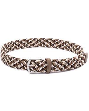 Anderson's Ceinture À Design Tressé - Blanc