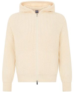Fedeli Cardigan A Coste - Bianco