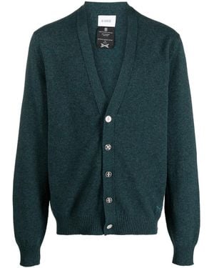 Barrie B Label Logo-Embroidered Cashmere Cardigan - Green