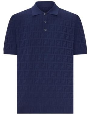 Fendi Cotton Polo Shirt - Blue