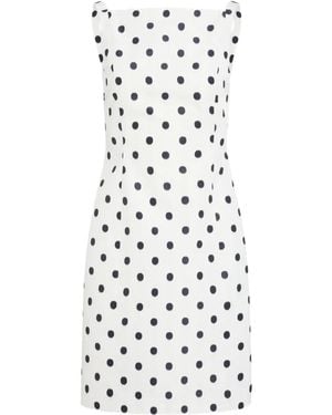 Patou Polka Dot Pencil Mini Dress - White