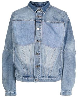 Natasha Zinko Button-Up Denim Jacket - Blue