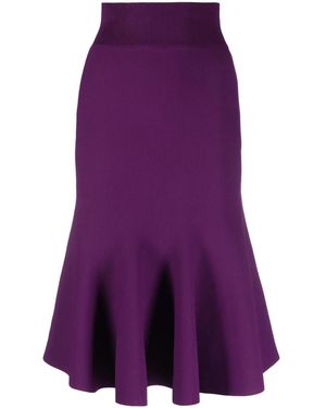Stella McCartney Fluted Knitted Skirt - Purple
