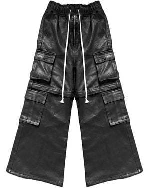 77 Studios M.I.M Convertible Waxed Cargo Trousers - Grey