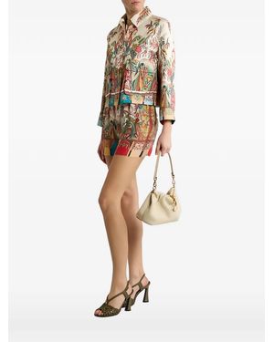 Etro Paisley-Print Cropped Jacket - White