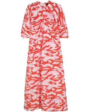 Colville Robe Cocoon À Motif Abstrait - Red