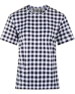 Comme des Garçons Checked T-Shirt - Blue