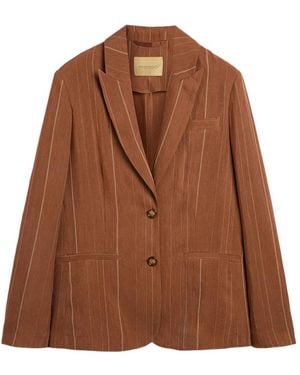 Momoní Pinstripe two-button blazer - Marrón
