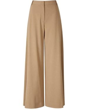 Jonathan Simkhai Romy Pleated Palazzo Trousers - Natural
