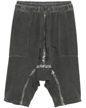 69 Elasticated-Waistband Drop-Crotch Shorts - Grey