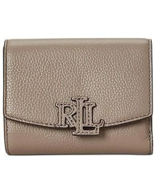 Ralph Lauren Cameryn Logo-Plaque Wallet - Grey