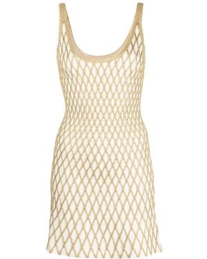Valentino Garavani Scoop-Neck Sleeveless Dress - Natural