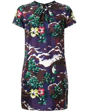 DSquared² Short Printed Dress - Blue