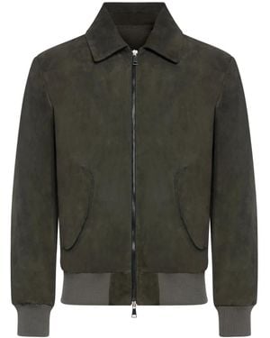 Franzese Collection Zip Leather Jacket - Green