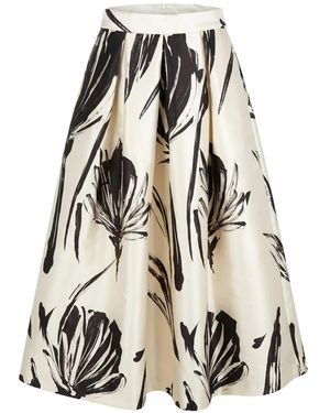 Lunatica Milano Osaka Floral-Print Midi Skirt - White