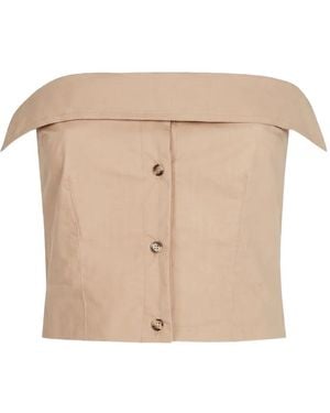 Nanushka Deidre Off-Shoulder Top - Natural