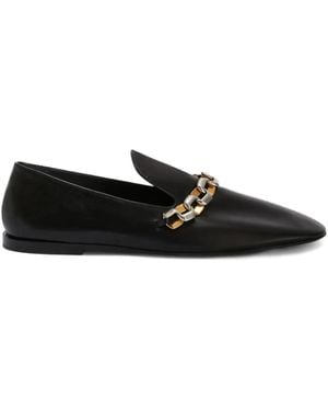 Jil Sander Leather Loafers - Black