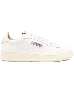Autry Dallas Logo-Patch Trainers - White