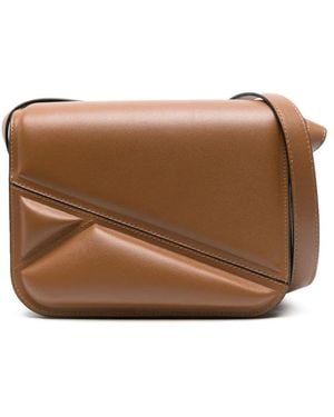 Wandler Oscar Trunk Leather Crossbody Bag - Brown