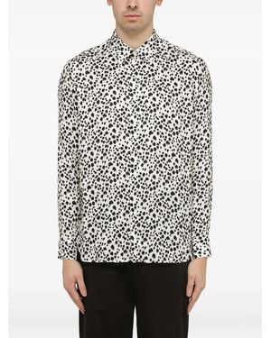 PT Torino Dalmatian-Print Shirt - Grey