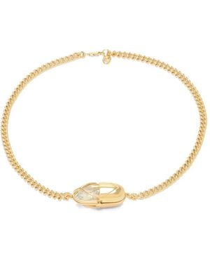 CAPSULE ELEVEN Collar Capsule Crystal Con Amatista Verde - Metálico