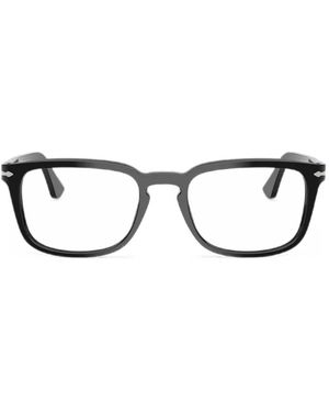 Persol Brille Mit Eckigem Gestell - Schwarz