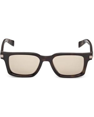 ZEGNA Sonnenbrille Mit Eckigem Gestell - Schwarz