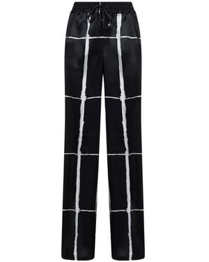 Kiton Pantalones Con Estampado Geométrico - Negro