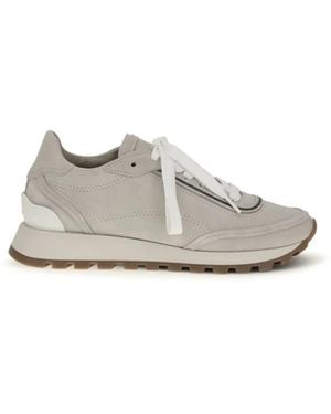 Brunello Cucinelli Monili-Trim Leather Sneakers - White